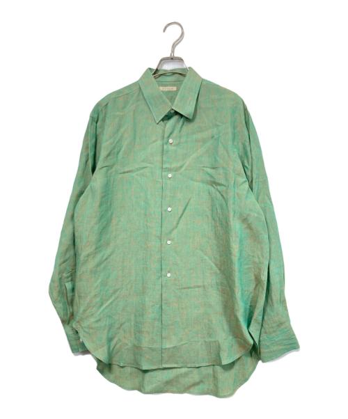 HEUGN（ユーゲン）HEUGN (ユーゲン) リネンシャツ 黄緑 サイズ:3の古着・服飾アイテム