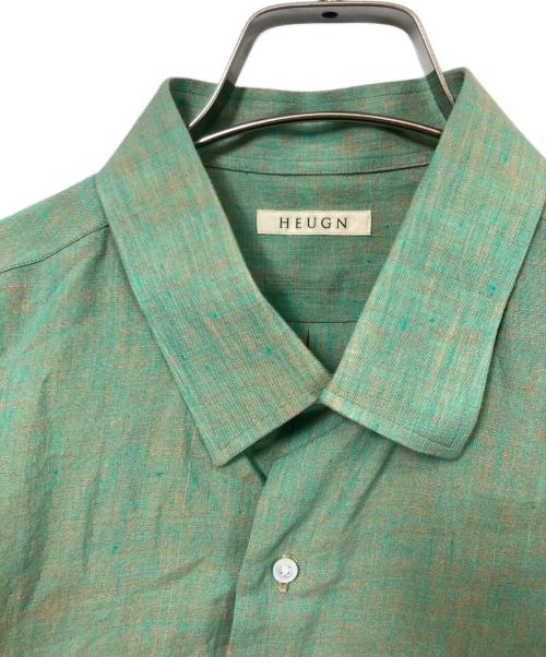 HEUGN（ユーゲン）HEUGN (ユーゲン) リネンシャツ 黄緑 サイズ:3の古着・服飾アイテム