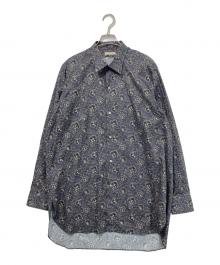 HEUGN（ユーゲン）の古着「コットンフラワープリントレギュラーカラーシャツ」｜パープル