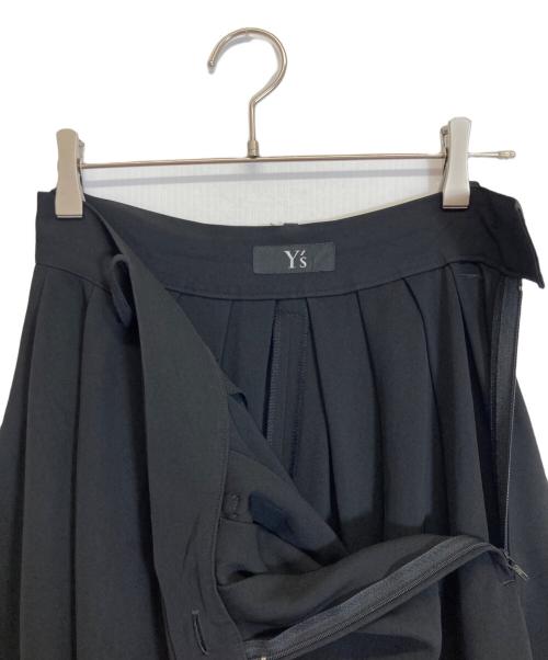 Y's（ワイズ）Y's (ワイズ) タックスカート ブラック サイズ:記載なしの古着・服飾アイテム