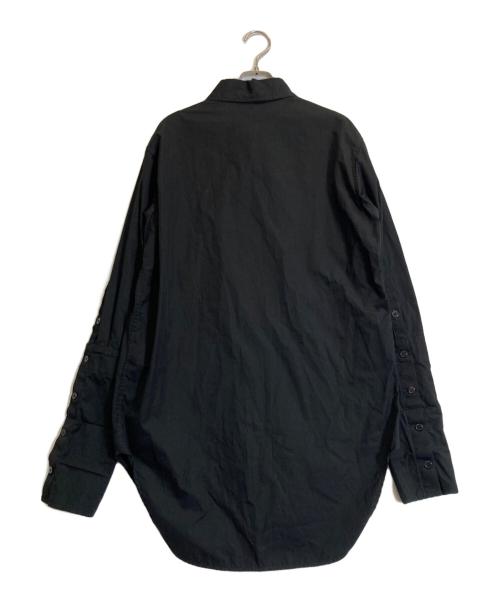 yohji yamamoto+noir（ヨウジヤマモトプリュスノアール）yohji yamamoto+Noir (ヨウジヤマモトプリュスノアール) シャツワンピース ブラック サイズ:Mの古着・服飾アイテム