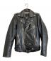DIESEL（ディーゼル）の古着「カウレザーダブルライダースジャケット」｜ブラック