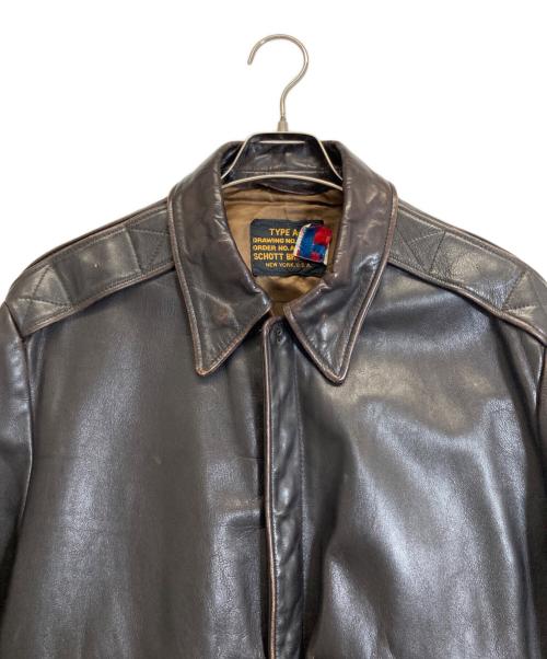 Schott（ショット）Schott (ショット) A-2レザージャケット ブラック サイズ:40の古着・服飾アイテム