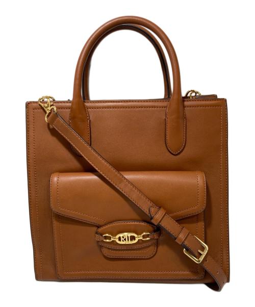 LAUREN RALPH LAUREN（ローレンラルフローレン）LAUREN RALPH LAUREN (ローレンラルフローレン) 2WAYバッグ ブラウンの古着・服飾アイテム