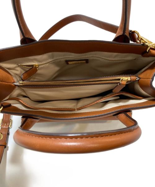 LAUREN RALPH LAUREN（ローレンラルフローレン）LAUREN RALPH LAUREN (ローレンラルフローレン) 2WAYバッグ ブラウンの古着・服飾アイテム