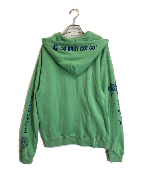 Hysteric Glamour（ヒステリックグラマー）Hysteric Glamour (ヒステリックグラマー) ジップパーカー グリーン サイズ:FREEの古着・服飾アイテム