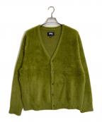 stussyステューシー）の古着「モヘアカーディガン」｜グリーン