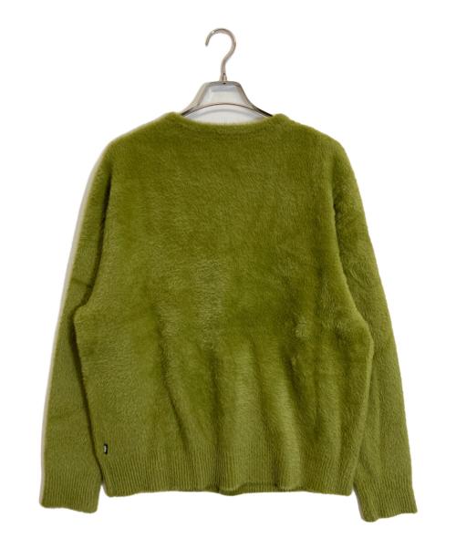 stussy（ステューシー）stussy (ステューシー) モヘアカーディガン グリーン サイズ:Lの古着・服飾アイテム