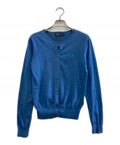 【タグ付未使用品】ツートーン カーディガン　紺×白 ラルフ　SP 中古・古着通販】POLO RALPH LAUREN (ポロ・ラルフローレン) 白刺繍
