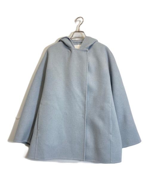 BALLSEY（ボールジィ）BALLSEY (ボールジィ) プレミアムウールリバー フーデッドショートコート ブルー サイズ:34の古着・服飾アイテム