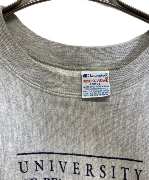 Champion REVERSE WEAVE（チャンピオン リバース ウィーブ）Champion REVERSE WEAVE (チャンピオン リバース ウィーブ) カレッジスウェット グレー サイズ:Lの古着・服飾アイテム