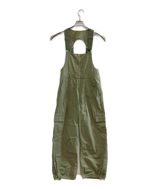 UNGRID（アングリッド）Ungrid (アングリッド) バックデザインミリタリーサロペット カーキ サイズ:FREEの古着・服飾アイテム