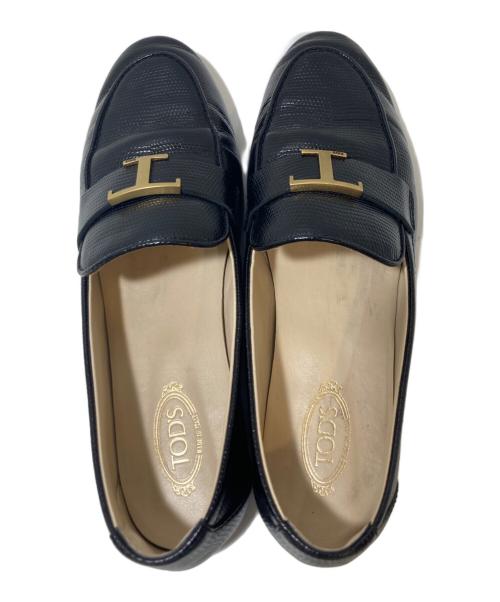 TOD'S（トッズ）TOD'S (トッズ) タイムレスローファー ブラック サイズ:３６．5の古着・服飾アイテム