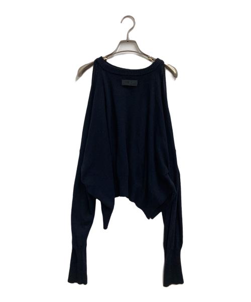 DIESEL（ディーゼル）DIESEL (ディーゼル) ショルダーリングニット ブラック サイズ:Sの古着・服飾アイテム