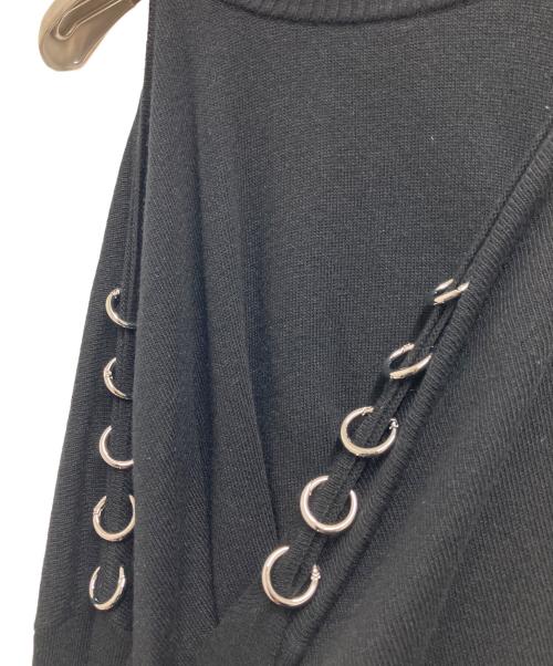 DIESEL（ディーゼル）DIESEL (ディーゼル) ショルダーリングニット ブラック サイズ:Sの古着・服飾アイテム