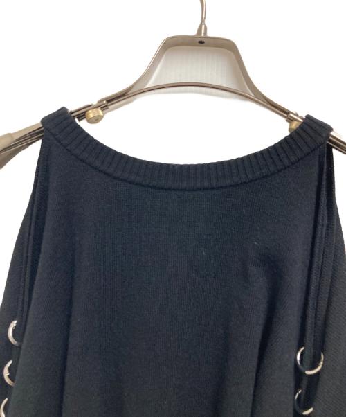 DIESEL（ディーゼル）DIESEL (ディーゼル) ショルダーリングニット ブラック サイズ:Sの古着・服飾アイテム