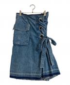 sacaiサカイ）の古着「デニムデザインスカート」｜インディゴ
