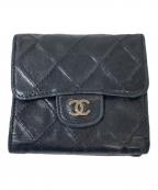 CHANELシャネル）の古着「コンパクトウォレット」｜ブラック