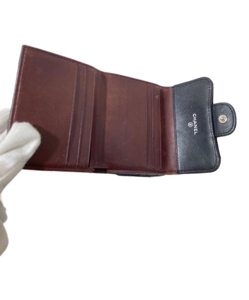 CHANEL（シャネル）CHANEL (シャネル) コンパクトウォレット ブラックの古着・服飾アイテム