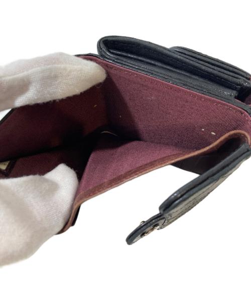 CHANEL（シャネル）CHANEL (シャネル) コンパクトウォレット ブラックの古着・服飾アイテム