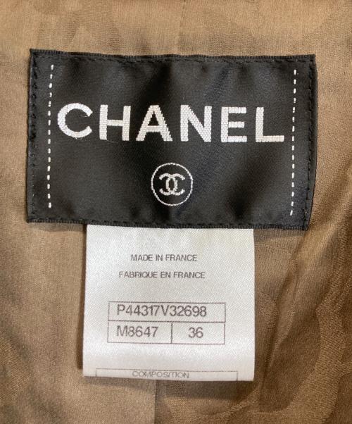 CHANEL（シャネル）CHANEL (シャネル) ツイードジャケット ブラウン サイズ:36の古着・服飾アイテム