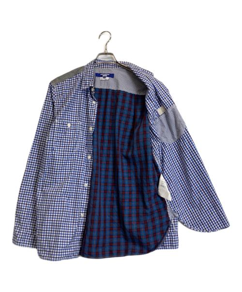JUNYA WATANABE COMME des GARCONS（(ジュンヤワタナベ コムデギャルソン）JUNYA WATANABE COMME des GARCONS ((ジュンヤワタナベ コムデギャルソン) 綿ギンガムチェック×綿ウールタータンチェック ブルー サイズ:Sの古着・服飾アイテム