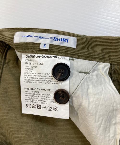 COMME des GARCONS SHIRT（コムデギャルソンシャツ）COMME des GARCONS SHIRT (コムデギャルソンシャツ) コーデュロイパンツ カーキ サイズ:Sの古着・服飾アイテム