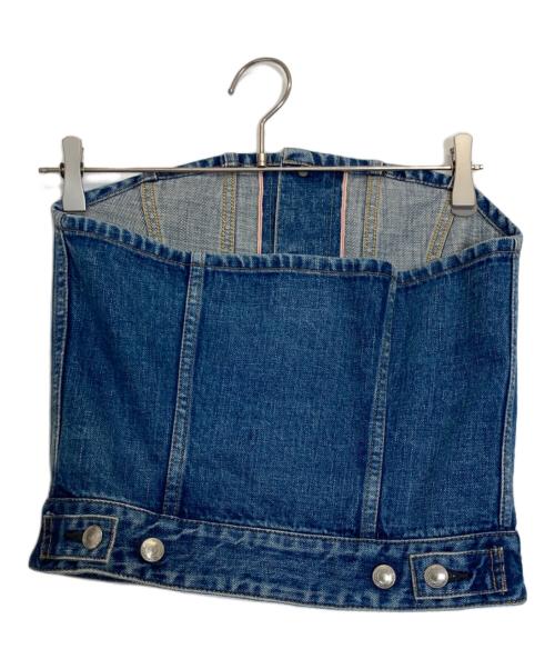 HYKE（ハイク）HYKE (ハイク) DENIM STRAPLESS TOP インディゴ サイズ:2の古着・服飾アイテム