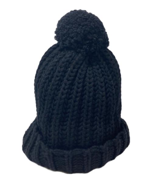 GUCCI（グッチ）GUCCI (グッチ) LABEL LOGO KNIT BAENIE ブラック サイズ:Mの古着・服飾アイテム