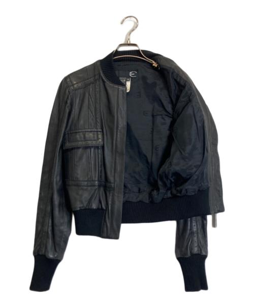 JUST CAVALLI（ジャストカヴァリ）JUST CAVALLI (ジャストカヴァリ) レザージャケット ブラック サイズ:38の古着・服飾アイテム