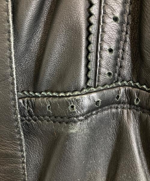 JUST CAVALLI（ジャストカヴァリ）JUST CAVALLI (ジャストカヴァリ) レザージャケット ブラック サイズ:38の古着・服飾アイテム