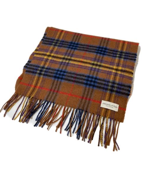 JOHNSTONS OF ELGIN（ジョンストンズオブエルガン）JOHNSTONS OF ELGIN (ジョンストンズオブエルガン) カシミヤマフラー ブラウンの古着・服飾アイテム