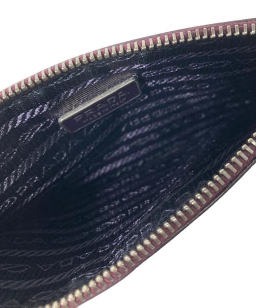 PRADA（プラダ）PRADA (プラダ) サフィアーノフラットポーチ ピンクの古着・服飾アイテム