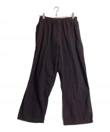 confect（コンフェクト）の古着「コットンシルクネップサージ イージーワイドパンツ」｜ブラウン