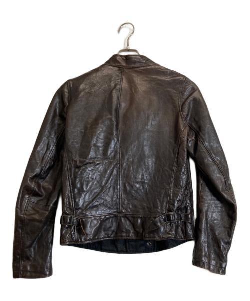 aski kataski（アスキカタスキ）aski kataski (アスキカタスキ) レザージャケット ブラウン サイズ:38の古着・服飾アイテム