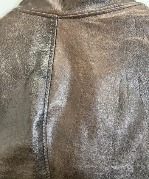 aski kataski（アスキカタスキ）aski kataski (アスキカタスキ) レザージャケット ブラウン サイズ:38の古着・服飾アイテム