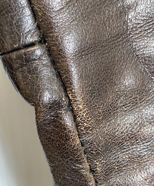 aski kataski（アスキカタスキ）aski kataski (アスキカタスキ) レザージャケット ブラウン サイズ:38の古着・服飾アイテム