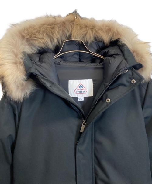 Pyrenex（ピレネックス）Pyrenex (ピレネックス) ラクーンファー付きフーデッドダウンジャケット ブラック サイズ:Mの古着・服飾アイテム