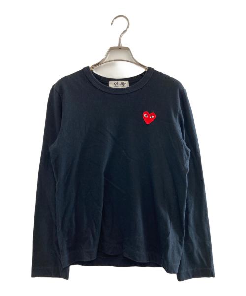 PLAY COMME des GARCONS（プレイコムデギャルソン）PLAY COMME des GARCONS (プレイコムデギャルソン) ロングスリーブカットソー ブラック サイズ:Lの古着・服飾アイテム