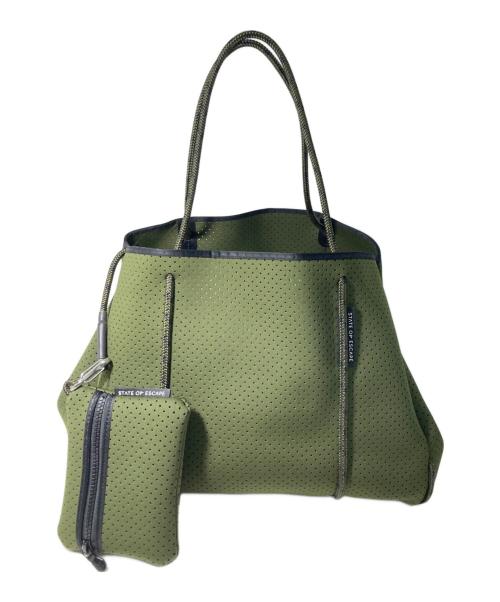 STATE OF ESCAPE（ステイトオブエスケープ）STATE OF ESCAPE (ステイトオブエスケープ) トートバッグ グリーンの古着・服飾アイテム