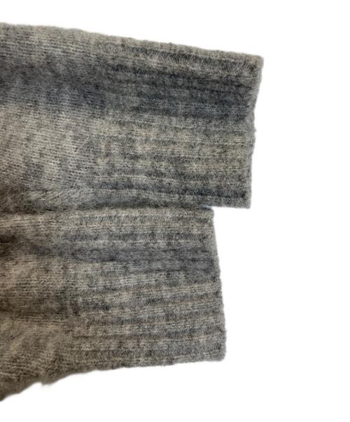 SEVEN TEN by MIHO KAWAHITO（セブン テン バイ ミホ カワヒト）SEVEN TEN by MIHO KAWAHITO (セブン テン バイ ミホ カワヒト) フリルオーガンジーカーディガン ライトグレー サイズ:Sの古着・服飾アイテム