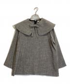 YORIヨリ）の古着「スプリングツイードライクブラウス」｜グレー