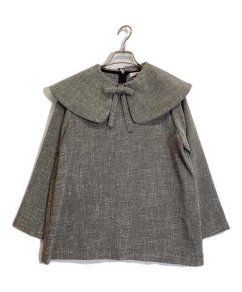 YORI（ヨリ）yori (ヨリ) スプリングツイードライクブラウス グレー サイズ:36の古着・服飾アイテム