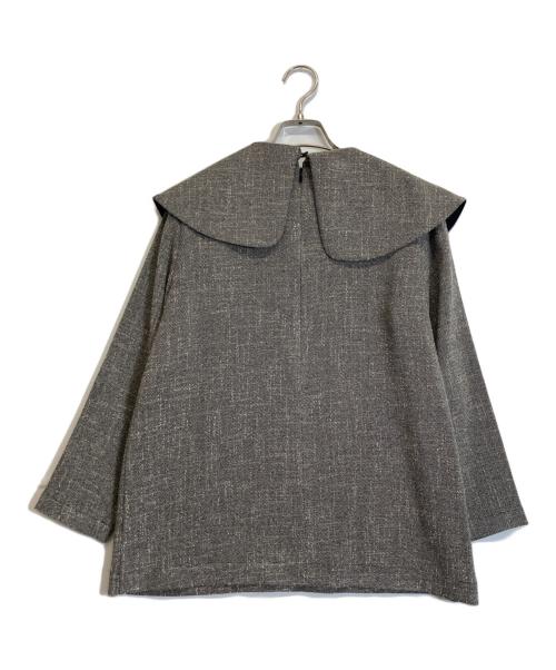 YORI（ヨリ）yori (ヨリ) スプリングツイードライクブラウス グレー サイズ:36の古着・服飾アイテム