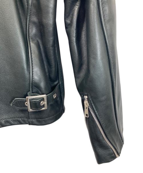 Schott（ショット）Schott (ショット) ボアライナー付 レザーシングルライダース ジャケット ブラック サイズ:40の古着・服飾アイテム