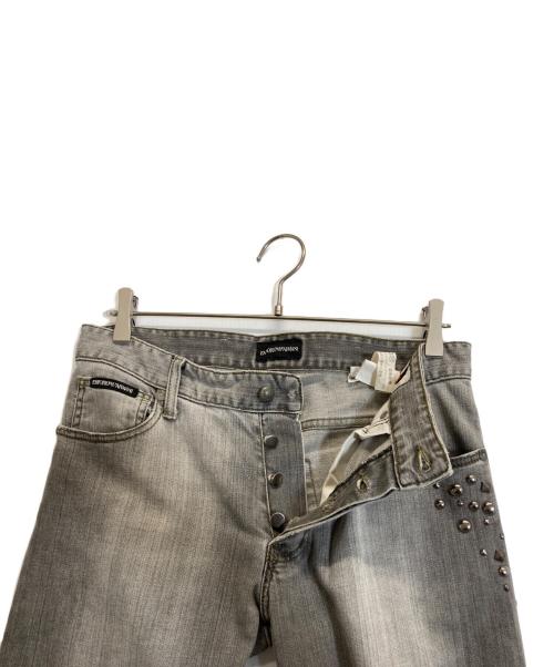EMPORIO ARMANI（エンポリオアルマーニ）EMPORIO ARMANI (エンポリオアルマーニ) スタッズデニムパンツ グレー サイズ:30の古着・服飾アイテム