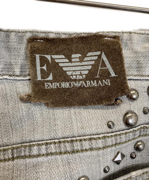 EMPORIO ARMANI（エンポリオアルマーニ）EMPORIO ARMANI (エンポリオアルマーニ) スタッズデニムパンツ グレー サイズ:30の古着・服飾アイテム