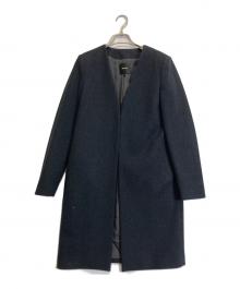 theory（セオリー）の古着「ノーカラーコート」｜グレー