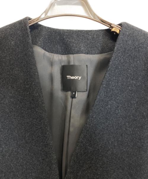 theory（セオリー）theory (セオリー) ノーカラーコート グレー サイズ:Sの古着・服飾アイテム