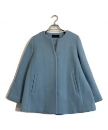 SHIPS（シップス）の古着「SUPER140キーネックショートコート」｜ブルー
